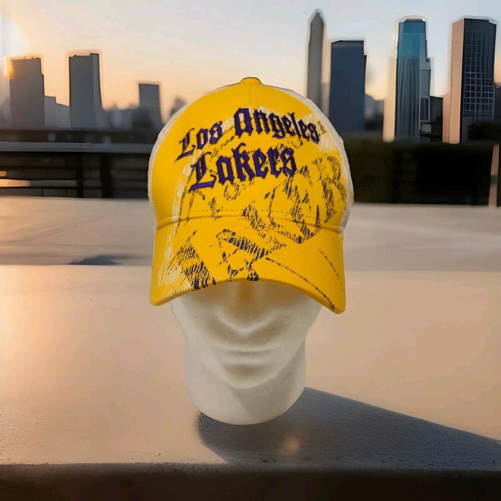 Los Angeles Lakers Hat Cap Script Splatter Tucker Visor Splash Snapback Adidas